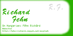 richard fehn business card